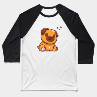 Cute Dog Sleeping Cartoon Baseball T-Shirt